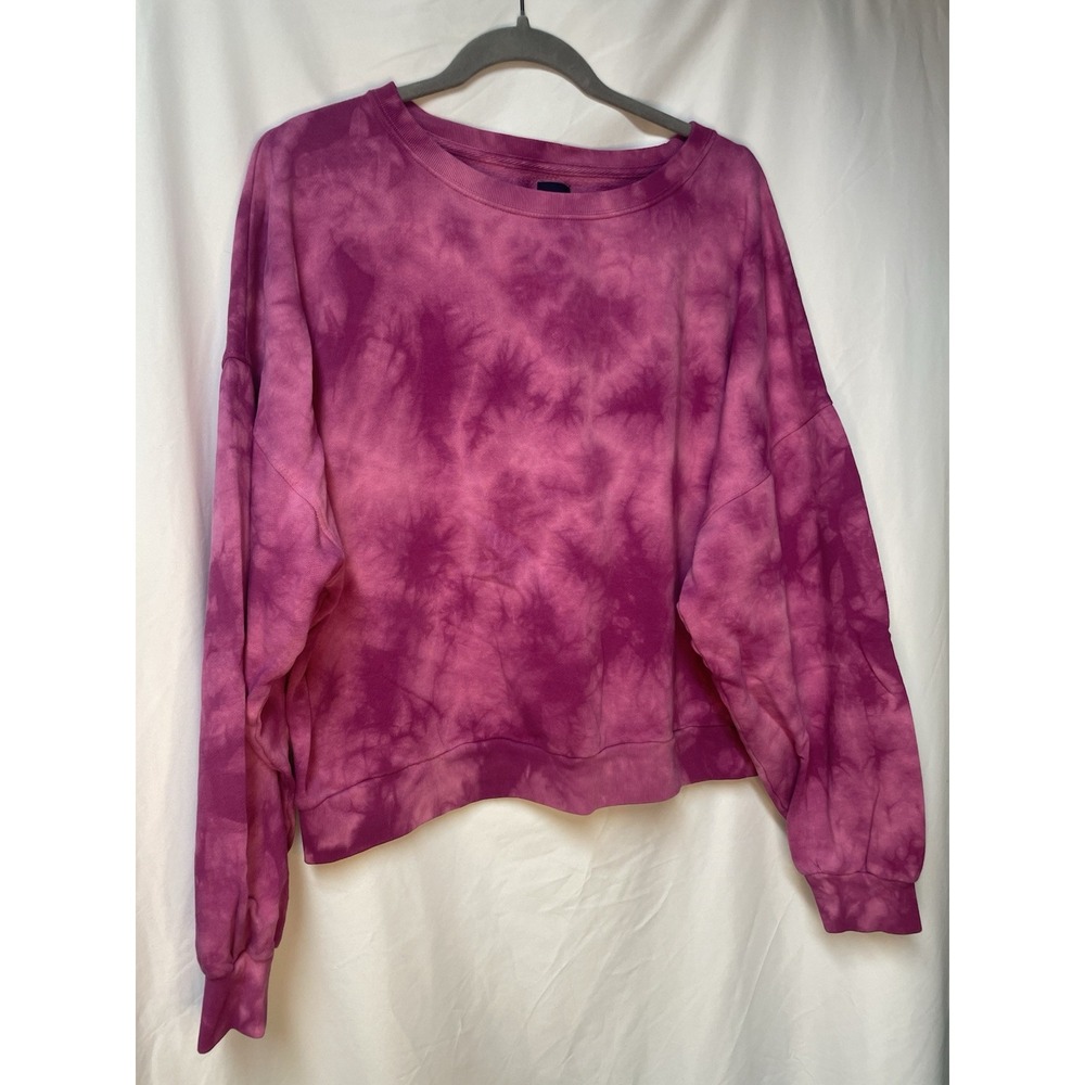 GAP Crewneck Pullover French Terry Pink Long Sleeve Sweatshirt Size L